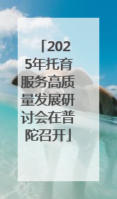 2025年托育服务高质量发展研讨会在普陀召开