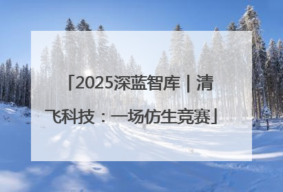2025深蓝智库｜清飞科技：一场仿生竞赛