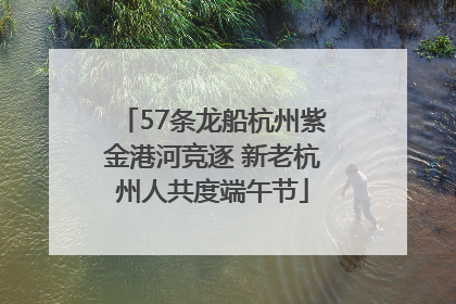 57条龙船杭州紫金港河竞逐 新老杭州人共度端午节