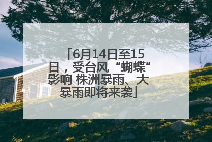 6月14日至15日，受台风“蝴蝶”影响 株洲暴雨、大暴雨即将来袭